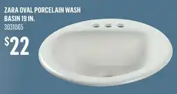 Canac Zara Oval Porcelain Wash Basin 19 in offer