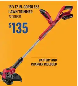Canac 18 V 12 in. Cordless Lawn Trimmer offer