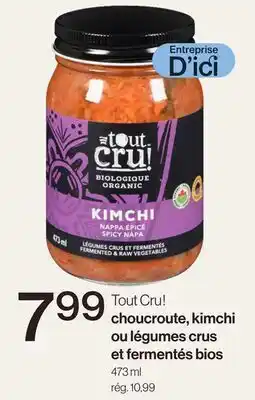 Avril Choucroute, kimchi ou légumes crus et fermentés bios offer