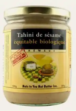Avril Nuts to You tahini de sésame équitable bio offer
