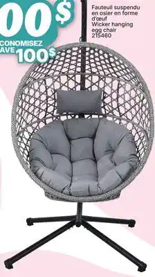 Rossy Wicker hanging egg chair offer