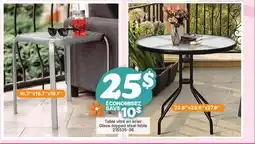 Rossy Glass-topped steel table offer