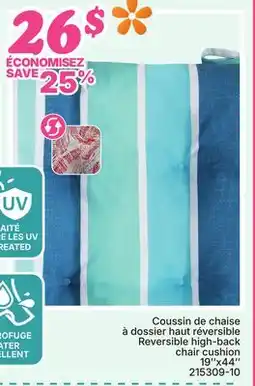 Rossy Reversible high-back chair cushion offer