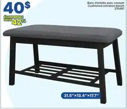 Rossy Banc d' entrée avec coussin Cushioned entrance bench offer