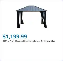 Club Piscine 10' x 12' Brunello Gazebo - Anthracite offer
