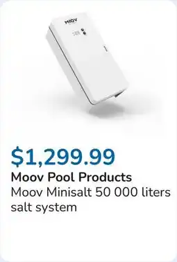 Club Piscine Moov Minisalt 50 000 liters salt system offer