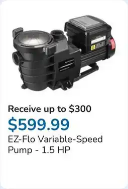 Club Piscine EZ-Flo Variable-Speed Pump - 1.5 HP offer