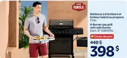 Walmart 6-Burner gas grill with side burner offer