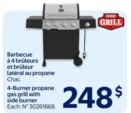 Walmart Gemini said 4-Burner propane gas grill with side burner offer