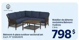 Walmart Hometrends Belmont 4-piece outdoor sectional set offer