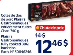 Walmart Plaisirs Gastronomiques fully cooked BBQ back ribs offer