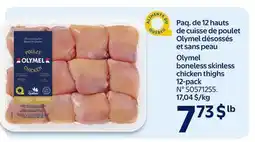 Walmart Olymel boneless skinless chicken thighs 12-pack offer