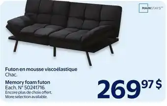 Walmart Memory foam futon offer