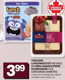 L'Intermarché TROUSSE, 90/105 G OU MINI-CHARCUTERIE, 75 G | LUNCH KIT OR MINI DELI MEAT offer
