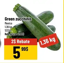 Mayrand Cucumbers or green zucchini offer
