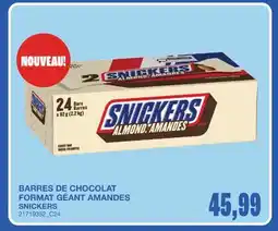 Wholesale Club BARRES DE CHOCOLAT FORMAT GÉANT AMANDES offer
