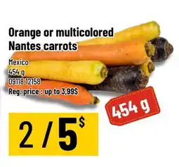 Mayrand Orange or multicolored Nantes carrots offer