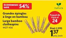 Home Hardware Large bamboo clothespins offer
