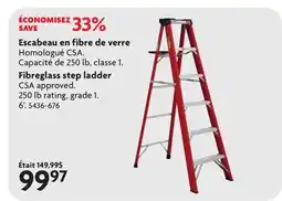 Home Hardware Fibreglass step ladder offer