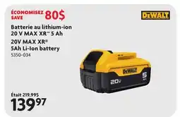 Home Hardware 20V MAX XR 5Ah Li-Ion battery offer