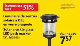 Home Hardware Solar crackle glass LED path marker offer