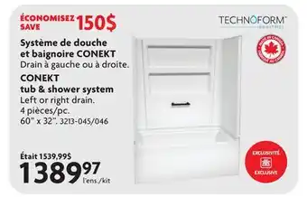 Home Hardware CONEKT tub & shower system offer