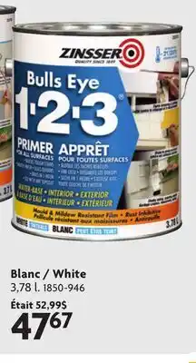 Home Hardware White Bulls Eye 1-2-3 primer sealer offer