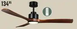 Canac Wapa Ceiling Fan Brown Wood and Black 52in offer