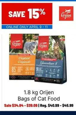 Ren’s Pets Depot 1.8 kg Orijen Bags of Cat Food offer