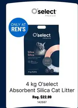 Ren’s Pets Depot 4 kg O'select Absorbent Silica Cat Litter offer