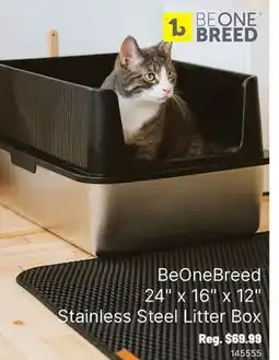 Ren’s Pets Depot BeOneBreed 24 x 16 x 12 Stainless Steel Litter Box offer