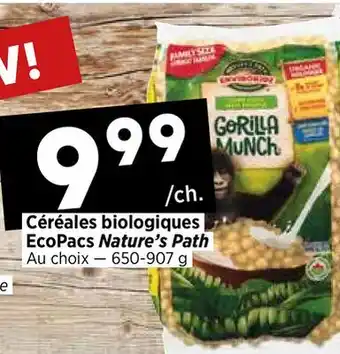 Val-Mont Céréales biologiques EcoPacs Nature's Path offer