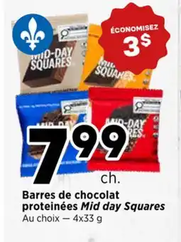 Val-Mont Barres de chocolat protéinées Mid day Squares offer