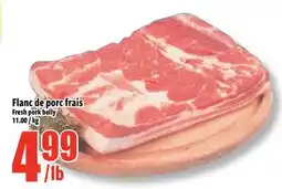 Bonanza Flanc de porc frais offer