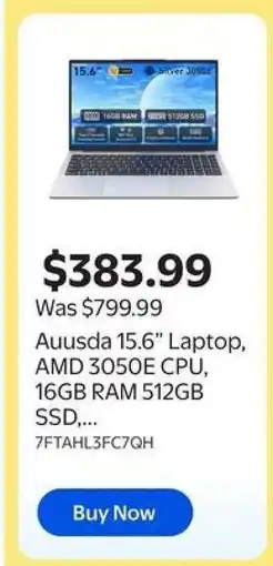 Walmart Auusda 15.6 laptop offer