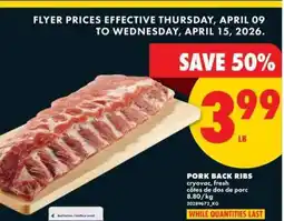 No Frills PORK BACK RIBS offer