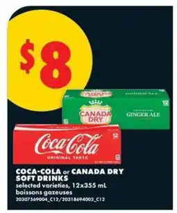 No Frills COCA-COLA or CANADA DRY SOFT DRINKS offer