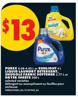 No Frills Purex, Sunlight, Snuggle offer