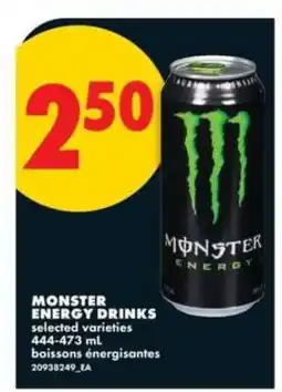 No Frills MONSTER ENERGY DRINKS offer