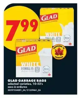 No Frills GLAD GARBAGE BAGS offer
