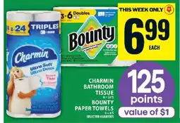 Food Basics Charmin Bathroom Tissue / Bounty Paper Towels offer