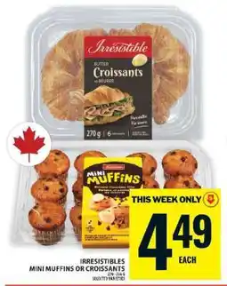 Food Basics Irresistibles Mini Muffins or Croissants offer