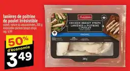 Super C LANIÈRES DE POITRINE DE POULET IRRÉSISTIBLE offer