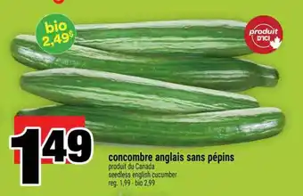 Super C CONCOMBRE ANGLAIS SANS PÉPINS offer