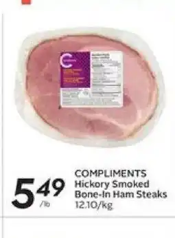 Safeway Compliments Hickory Smoked Bone-In Ham Steaks offer
