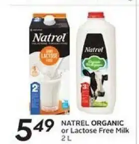 Safeway Natrel Organic or Lactose Free Milk offer