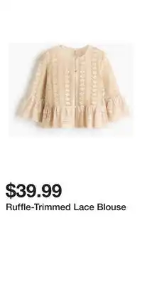 H&M Ruffle-Trimmed Lace Blouse offer