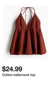 H&M Cotton halterneck top offer