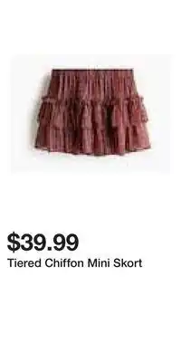 H&M Tiered Chiffon Mini Skort offer