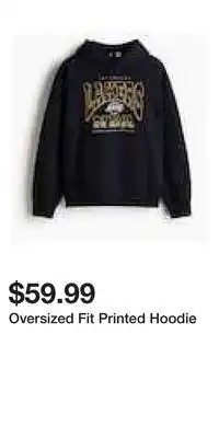 H&M Oversized Fit Printed Hoodie offer